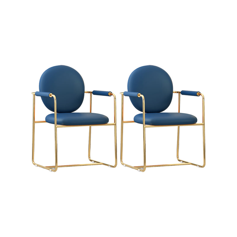 Industrial Kitchen Dining Chairs King Louis Back Arm Chair with Gold Base