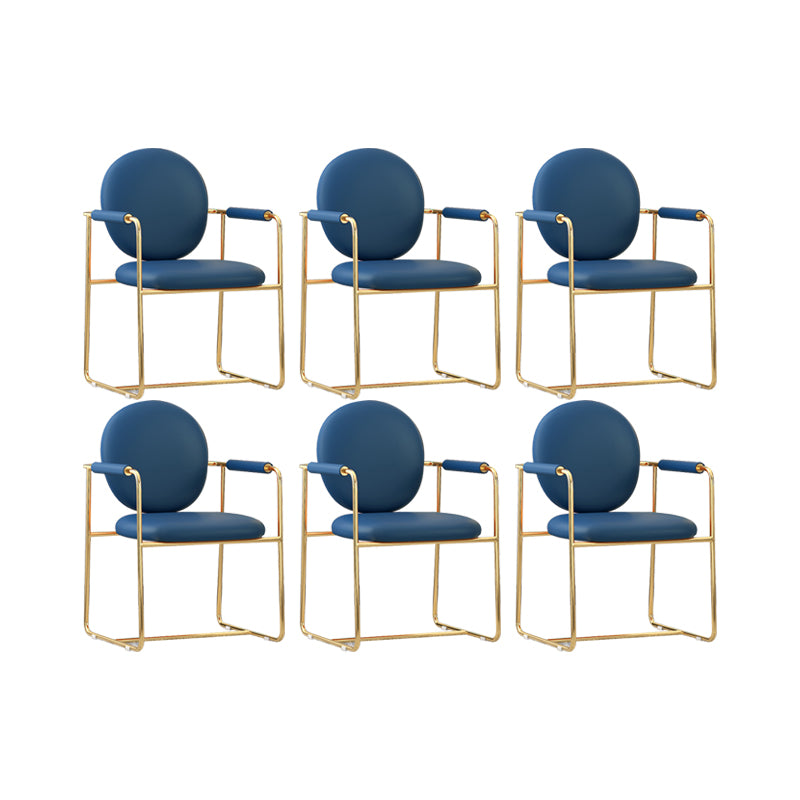 Industrial Kitchen Dining Chairs King Louis Back Arm Chair with Gold Base