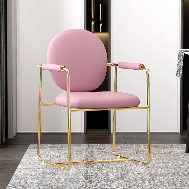 Industrial Kitchen Dining Chairs King Louis Back Arm Chair with Gold Base