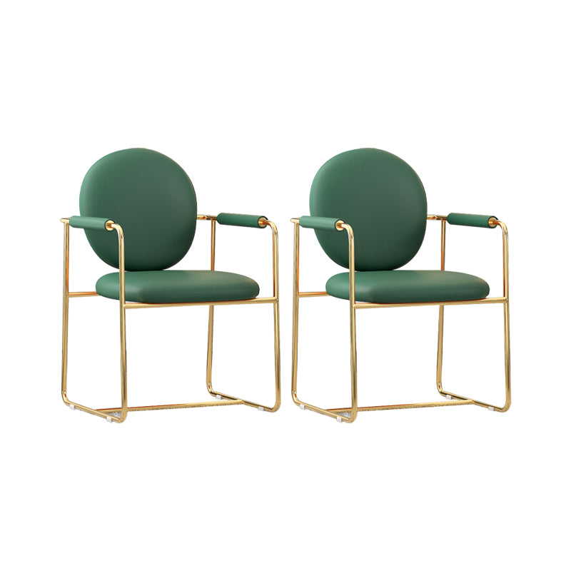 Industrial Kitchen Dining Chairs King Louis Back Arm Chair with Gold Base