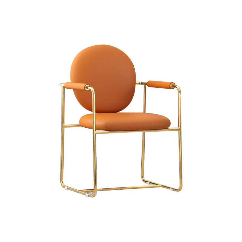 Industrial Kitchen Dining Chairs King Louis Back Arm Chair with Gold Base