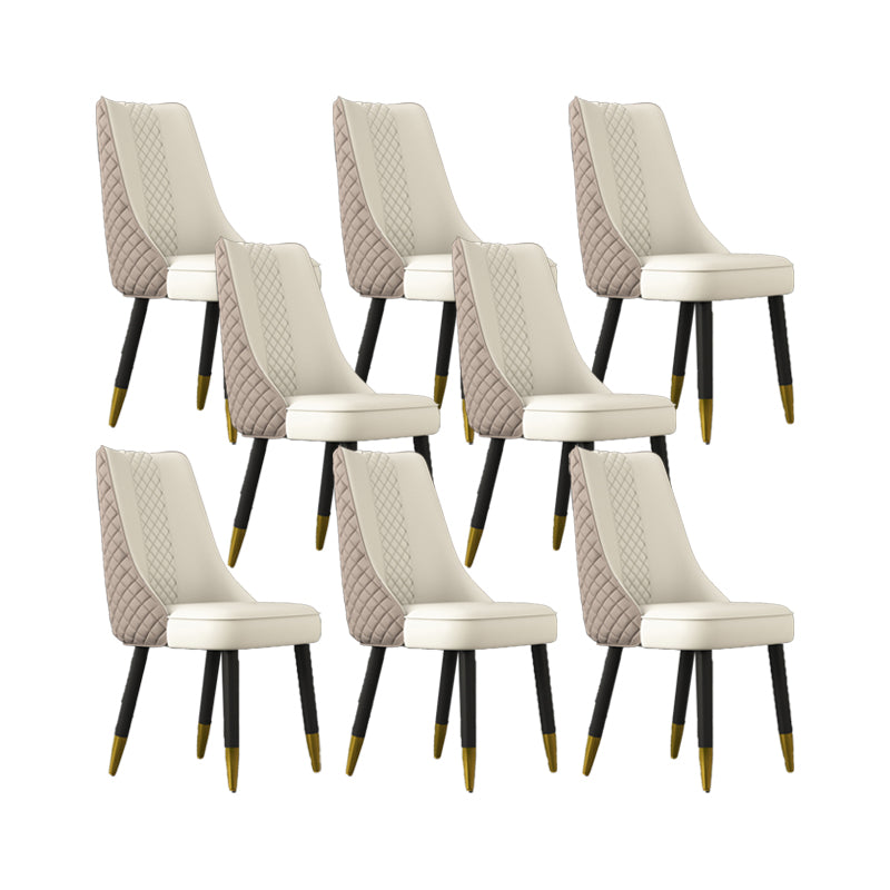 Industrial Style Dining Chairs Faux Leather Kitchen Chairs with Wood Legs