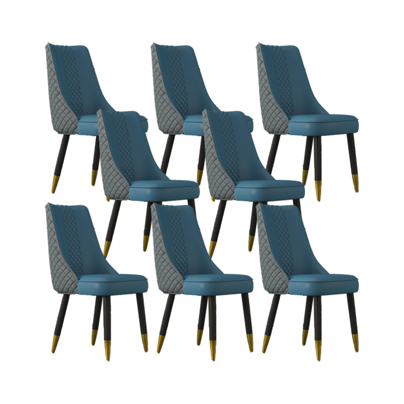 Industrial Style Dining Chairs Faux Leather Kitchen Chairs with Wood Legs