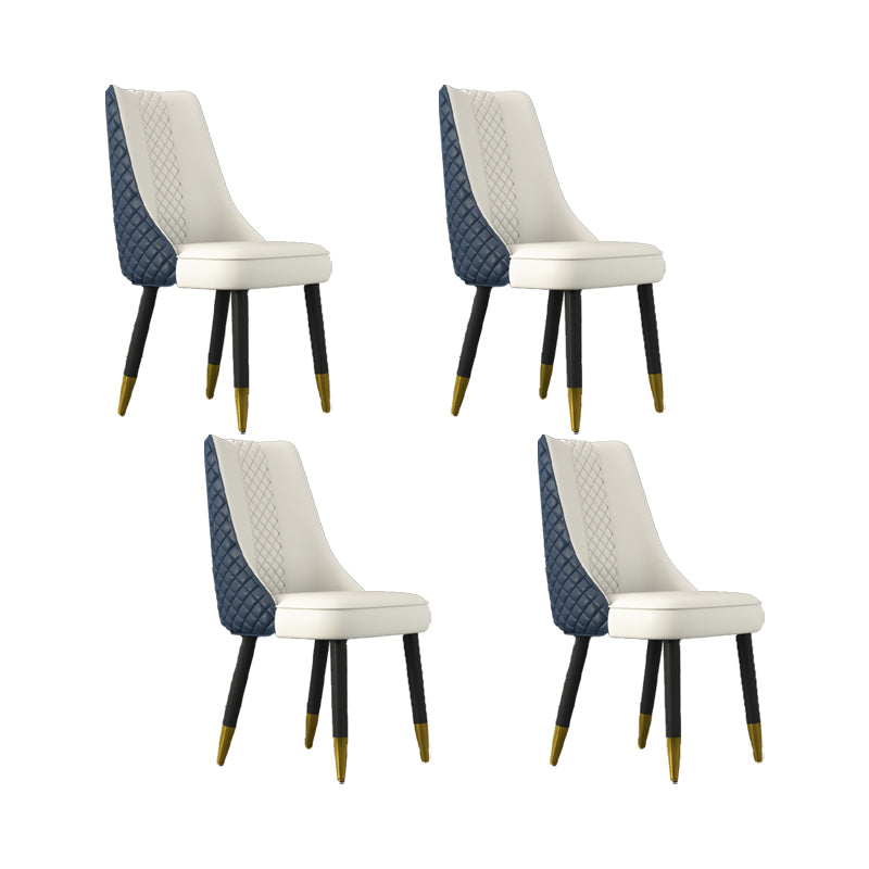 Industrial Style Dining Chairs Faux Leather Kitchen Chairs with Wood Legs