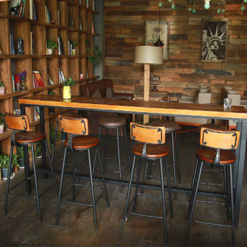 Contemporary Metal Dining Stool Armless Bar Stool with Black Base