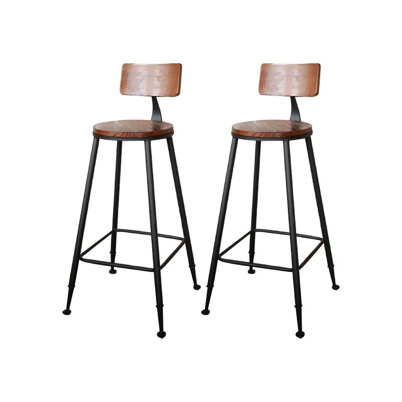 Contemporary Metal Dining Stool Armless Bar Stool with Black Base