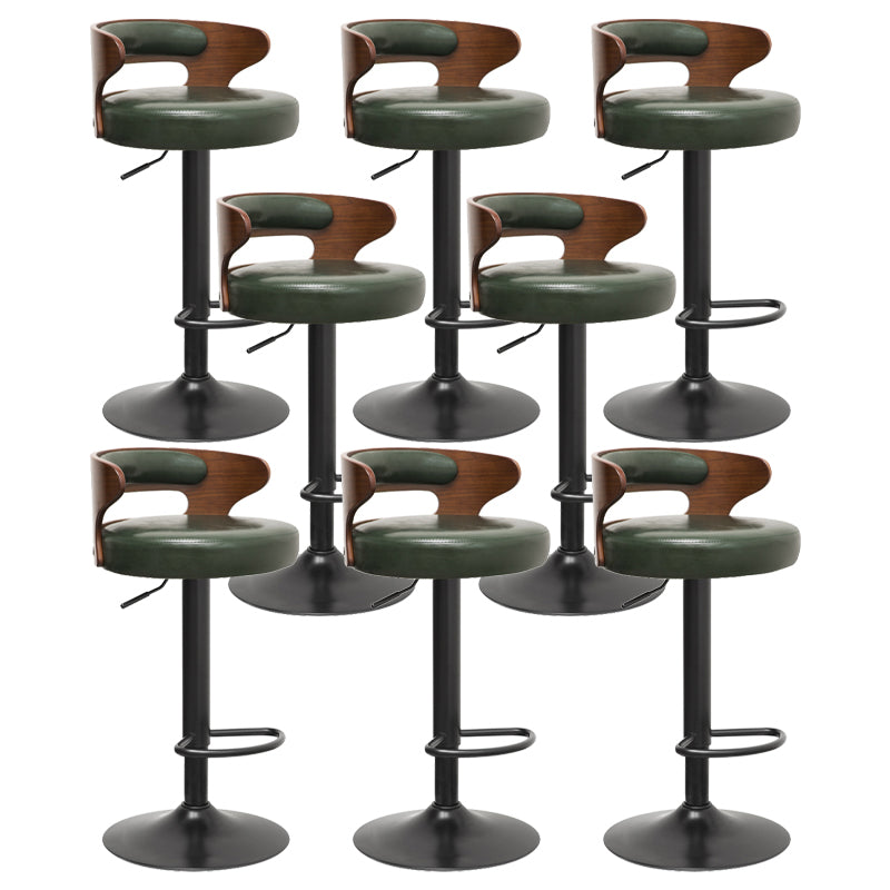 Swivel Adjustable Height Bar Stool Industrial Metal Bristol with Footrest