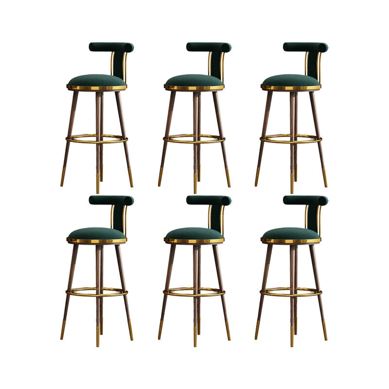 Contemporary Metal Bar Stool Footrest Counter Stool for Restaurant