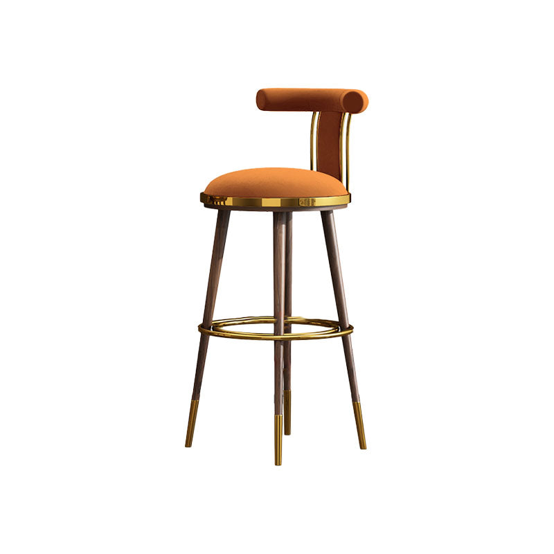 Contemporary Metal Bar Stool Footrest Counter Stool for Restaurant