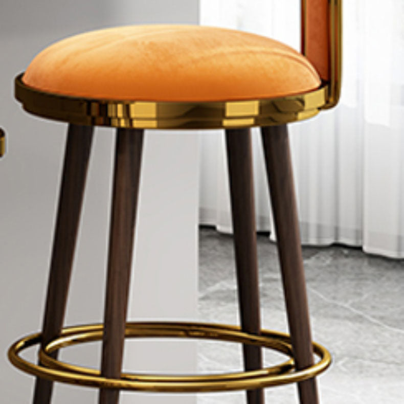 Contemporary Metal Bar Stool Footrest Counter Stool for Restaurant