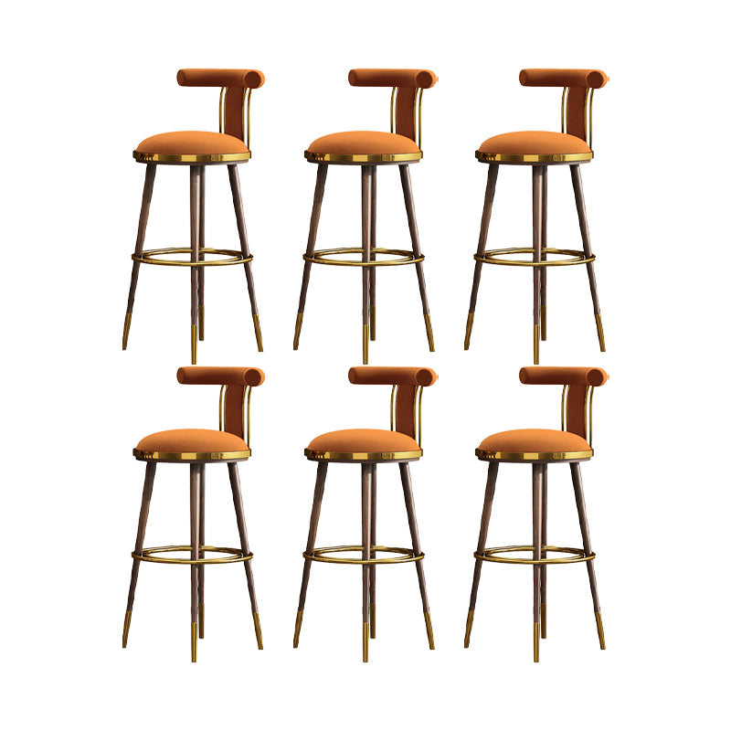 Contemporary Metal Bar Stool Footrest Counter Stool for Restaurant