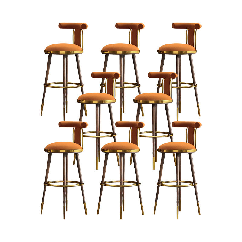 Contemporary Metal Bar Stool Footrest Counter Stool for Restaurant