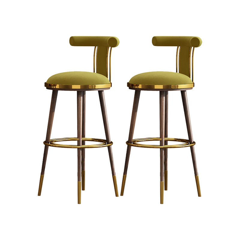 Contemporary Metal Bar Stool Footrest Counter Stool for Restaurant