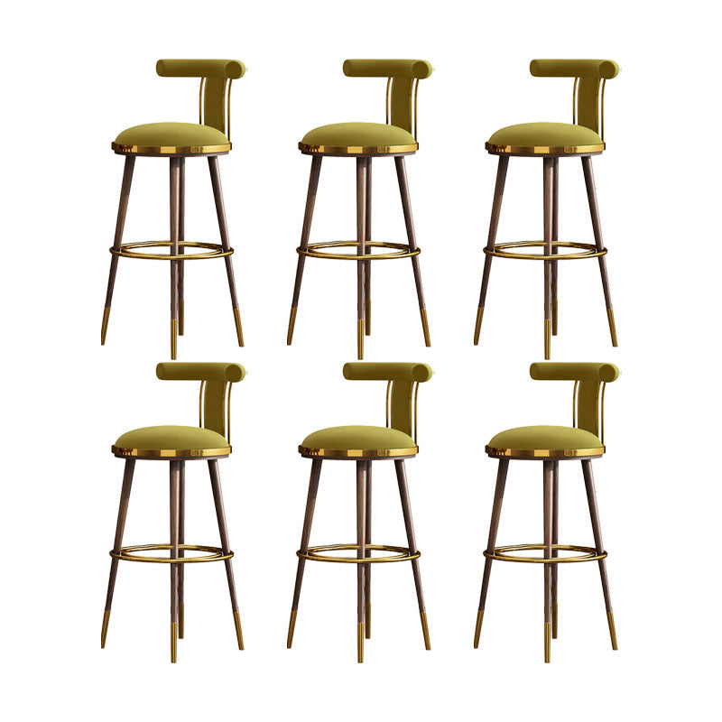 Contemporary Metal Bar Stool Footrest Counter Stool for Restaurant