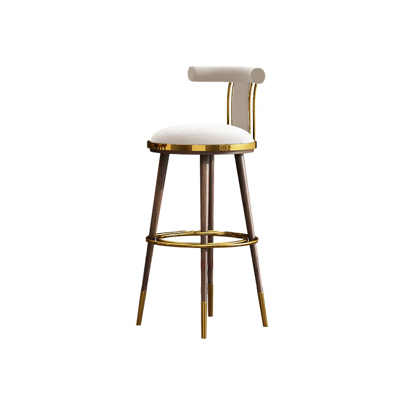 Contemporary Metal Bar Stool Footrest Counter Stool for Restaurant