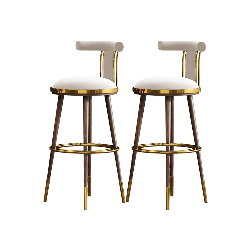 Contemporary Metal Bar Stool Footrest Counter Stool for Restaurant