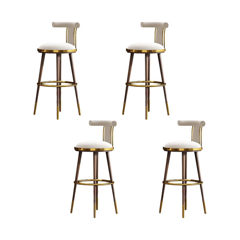 Contemporary Metal Bar Stool Footrest Counter Stool for Restaurant