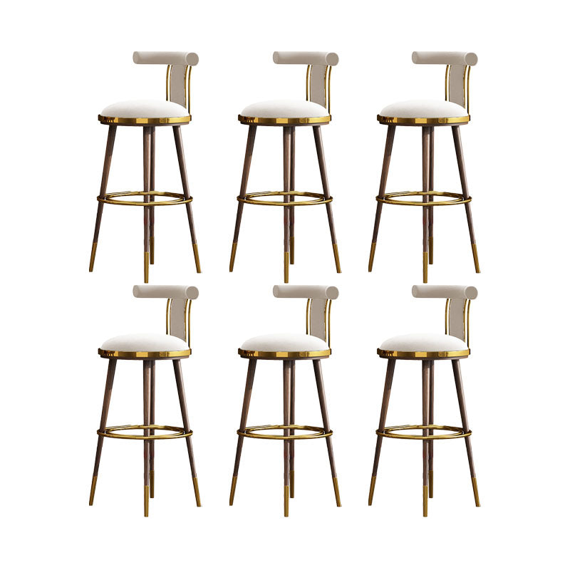 Contemporary Metal Bar Stool Footrest Counter Stool for Restaurant