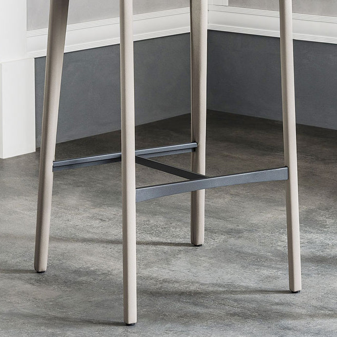 Contemporary Style Metal Bar Stool Footrest Counter Stool for Restaurant