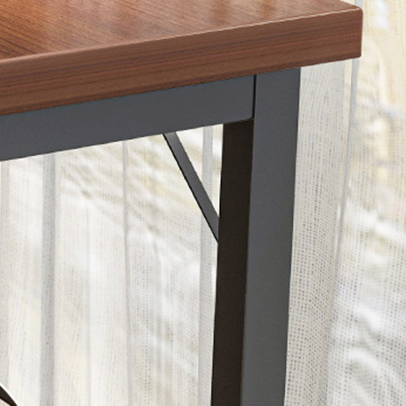 Rectangle Manufactured Wood Bistro Table Modern Pub Table with Metal Frame