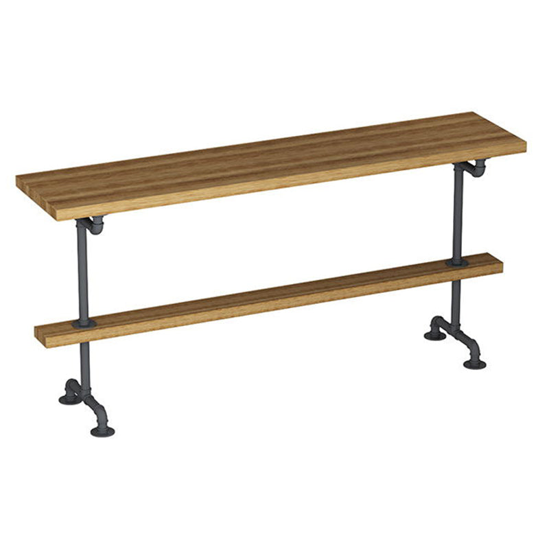 Indoor Industrial Bar Stool Table Metal and Wood Bar Dining Table