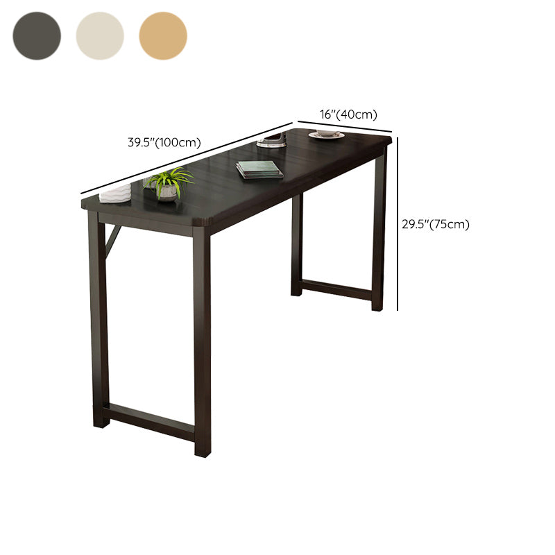 Contemporary Pub Table with Metal Frame Matte Finish Faux Wood Top Bar Table