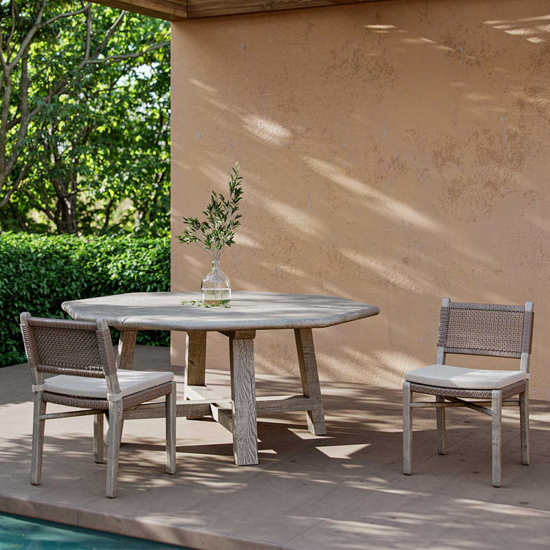 Boho Style 1/3/9 Pcs Patio Dining Table Set Wood Dining Table Set