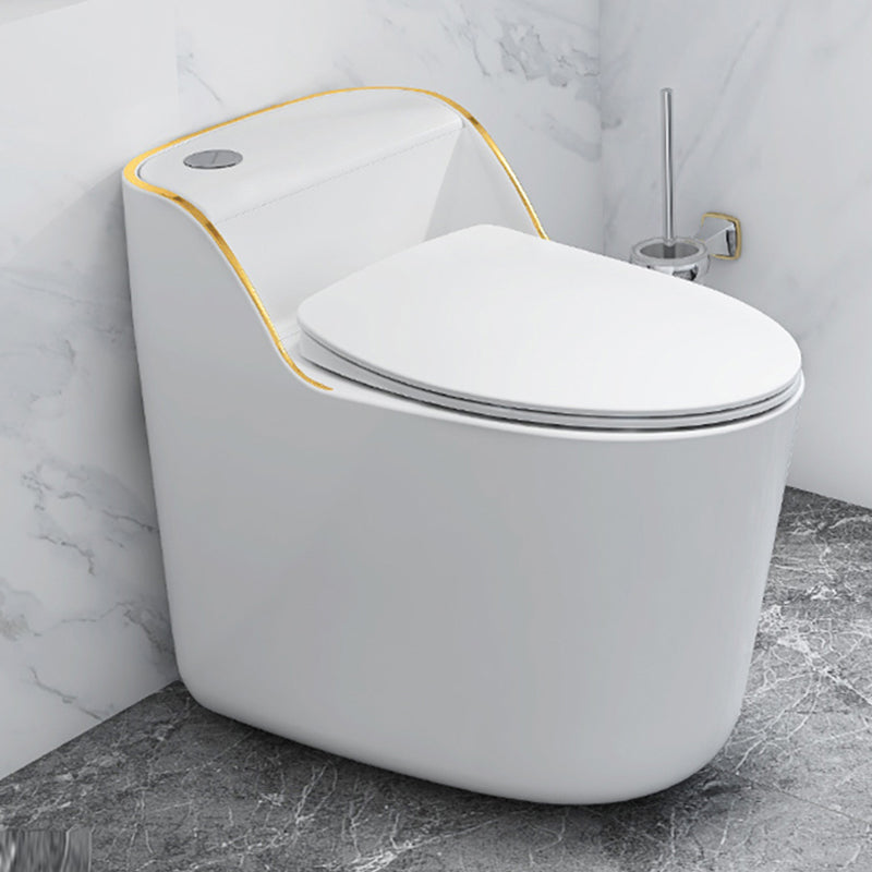 Modern Seat Included Flush Toilet One-Piece White Urine Toilet for Bathroom