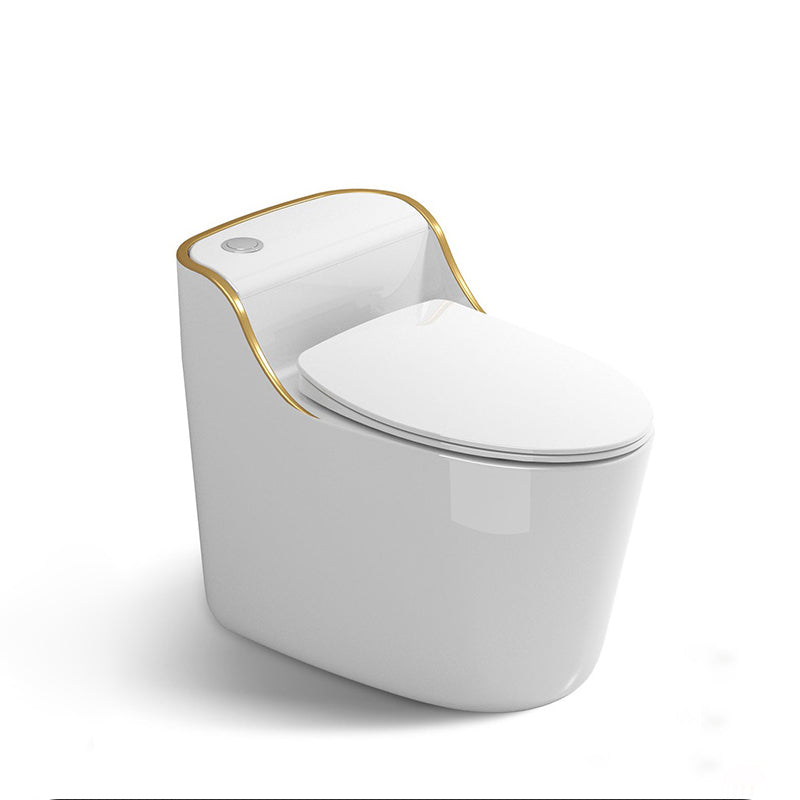 Modern Seat Included Flush Toilet One-Piece White Urine Toilet for Bathroom