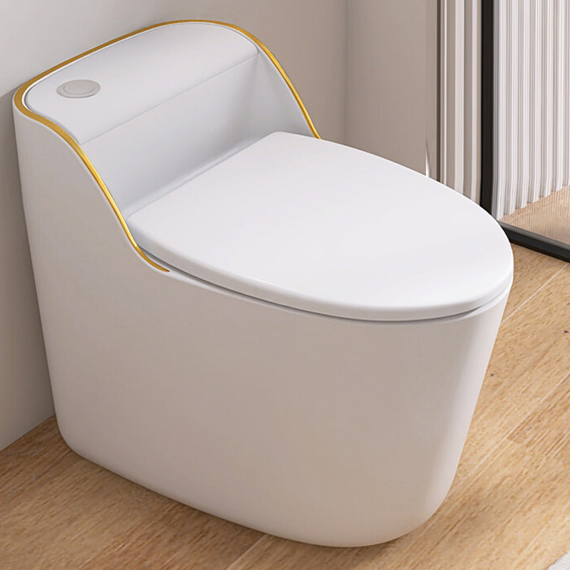 Modern Seat Included Flush Toilet One-Piece White Urine Toilet for Bathroom
