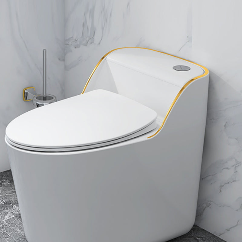 Modern Seat Included Flush Toilet One-Piece White Urine Toilet for Bathroom