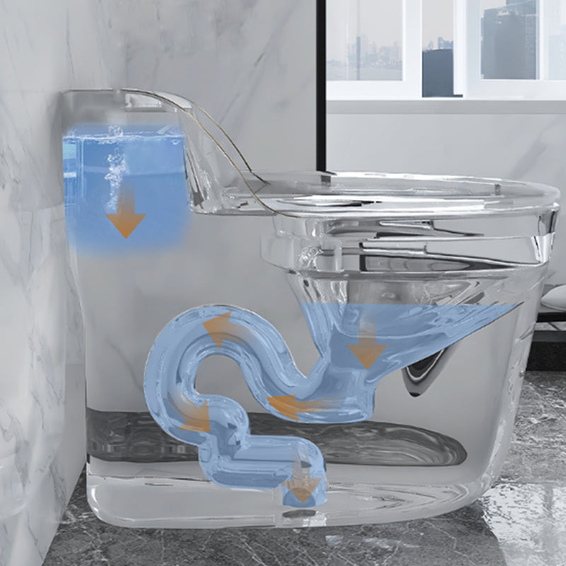 Modern Seat Included Flush Toilet One-Piece White Urine Toilet for Bathroom