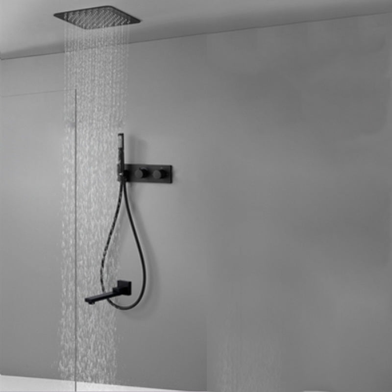Modern Solid Color Shower Combo Ceiling Mounted Shower System