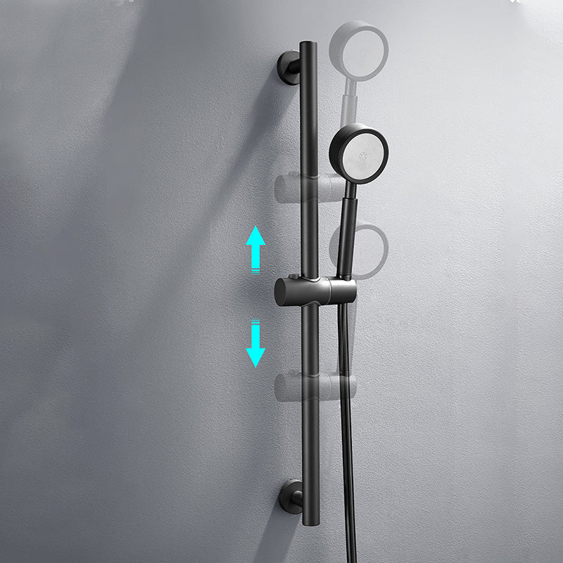 Modern Round Shower Combo Wall Mounted Included Hand Shower and Faucet