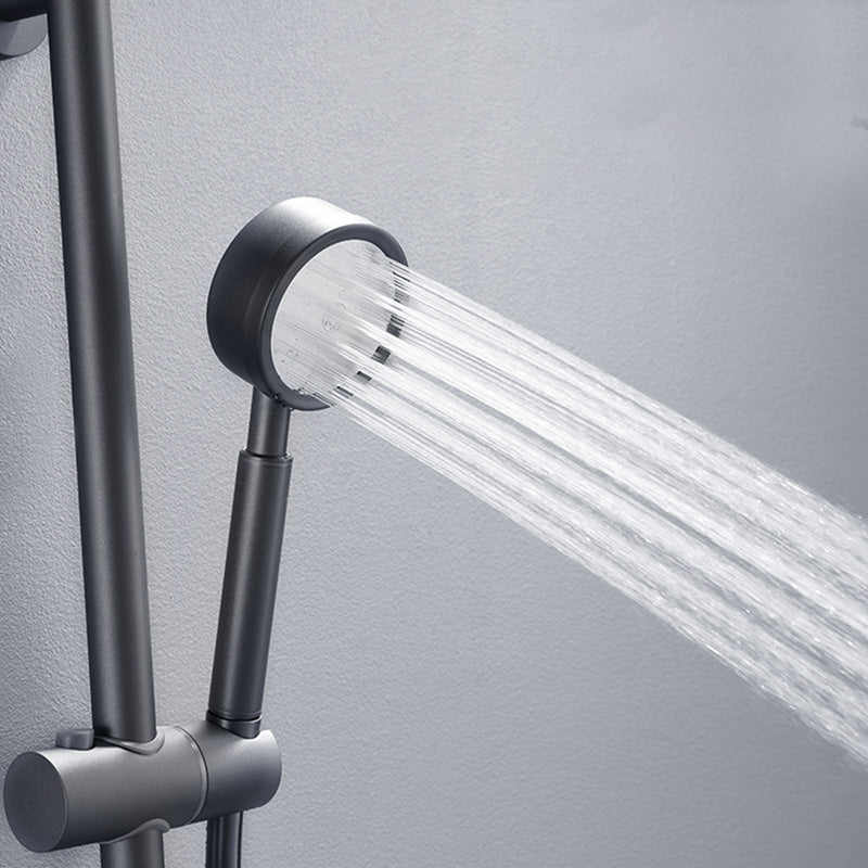 Modern Round Shower Combo Wall Mounted Included Hand Shower and Faucet
