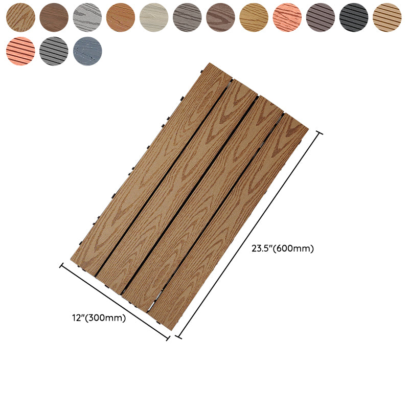 Wooden Deck Plank Outdoor Waterproof Rectangular Outdoor Floor Board