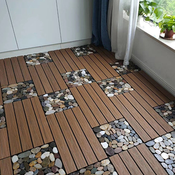 Modern Floor Board Outdoor Waterproof Rectangular Wooden Decking Tiles
