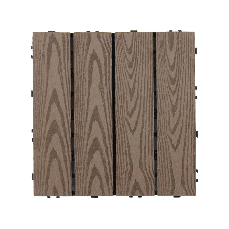 Square Snapping Patio Flooring Tiles Striped Pattern Tile Set Floor Board