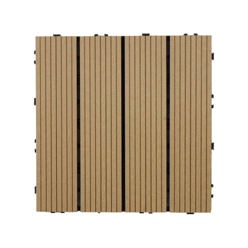 Square Snapping Patio Flooring Tiles Striped Pattern Tile Set Floor Board