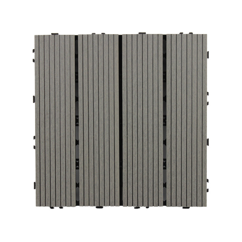 Square Snapping Patio Flooring Tiles Striped Pattern Tile Set Floor Board