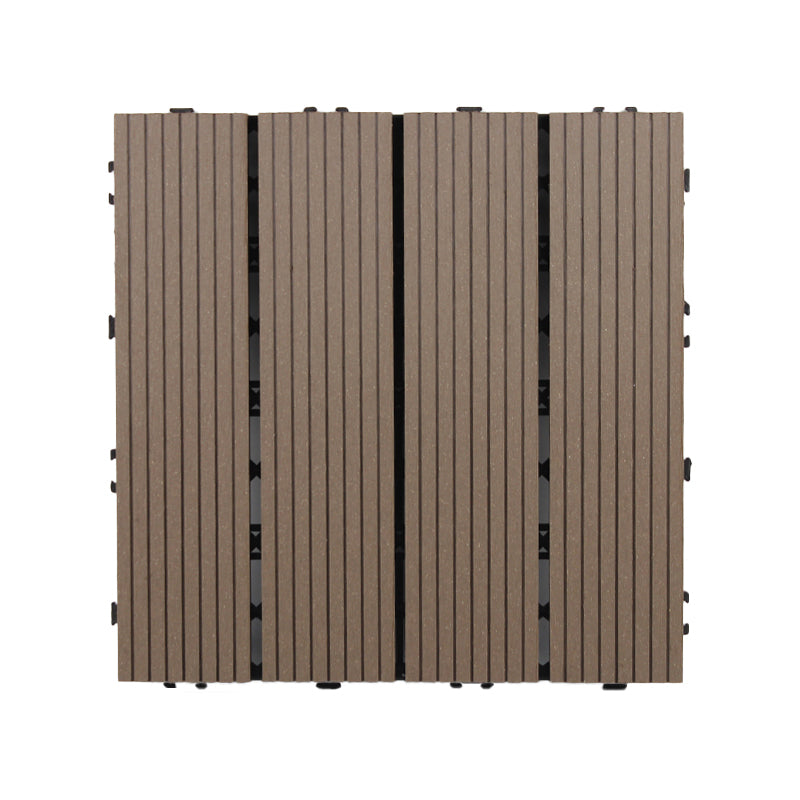 Square Snapping Patio Flooring Tiles Striped Pattern Tile Set Floor Board