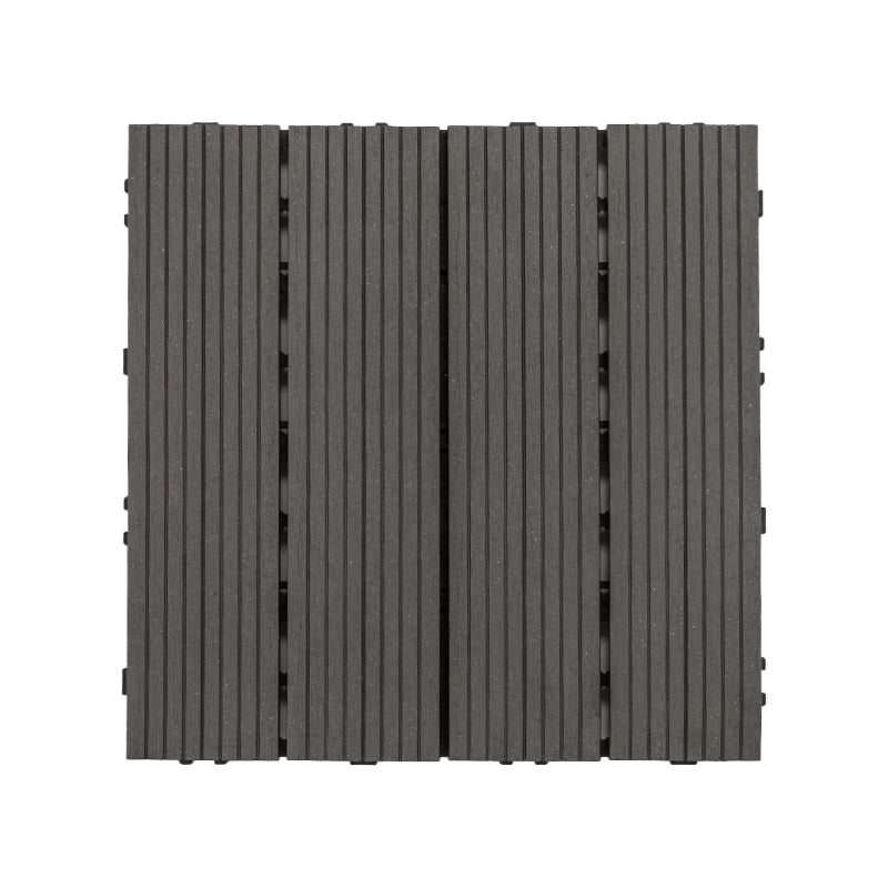 Square Snapping Patio Flooring Tiles Striped Pattern Tile Set Floor Board