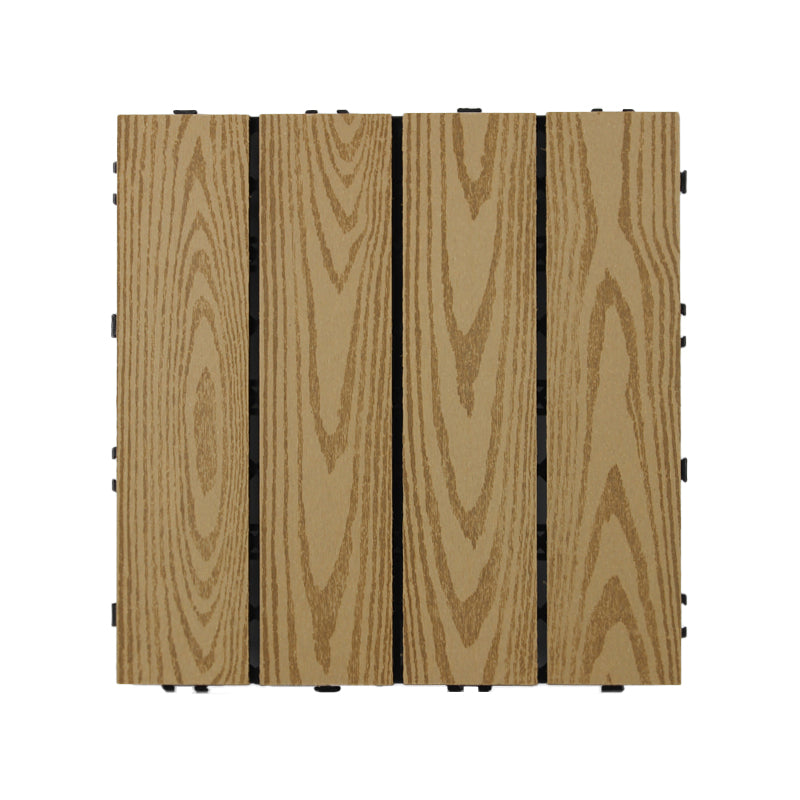 Square Snapping Patio Flooring Tiles Striped Pattern Tile Set Floor Board