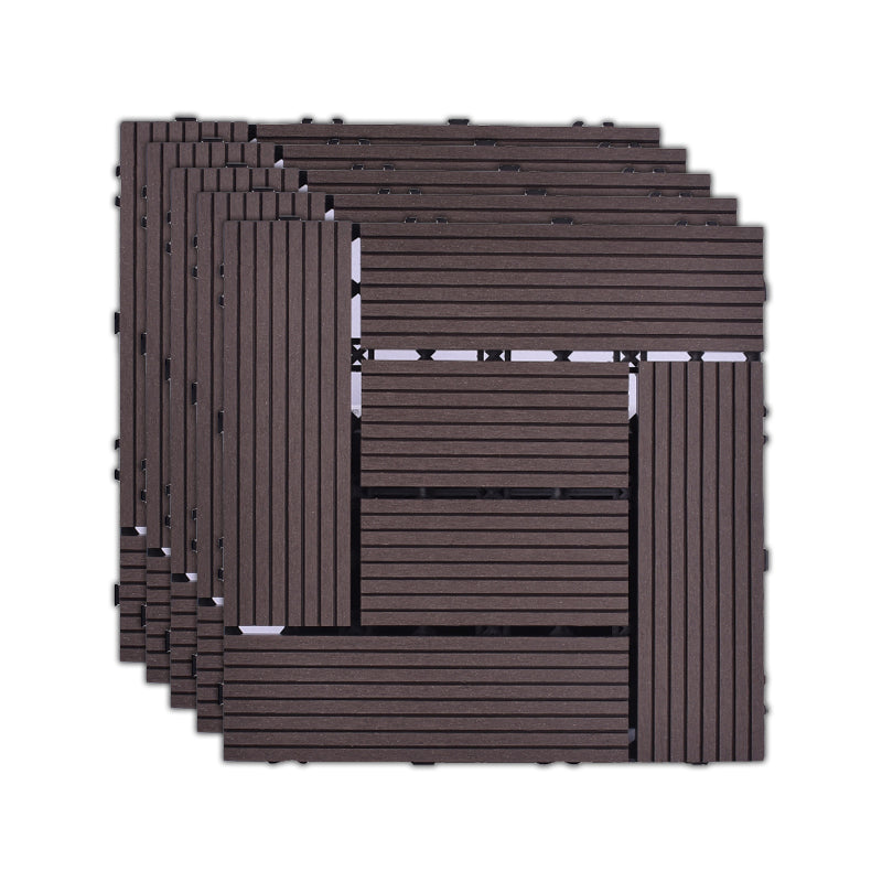 11 Pack 12" X 12" Square Deck/Patio Flooring Tiles Snap Fit for Outdoor Patio Tiles