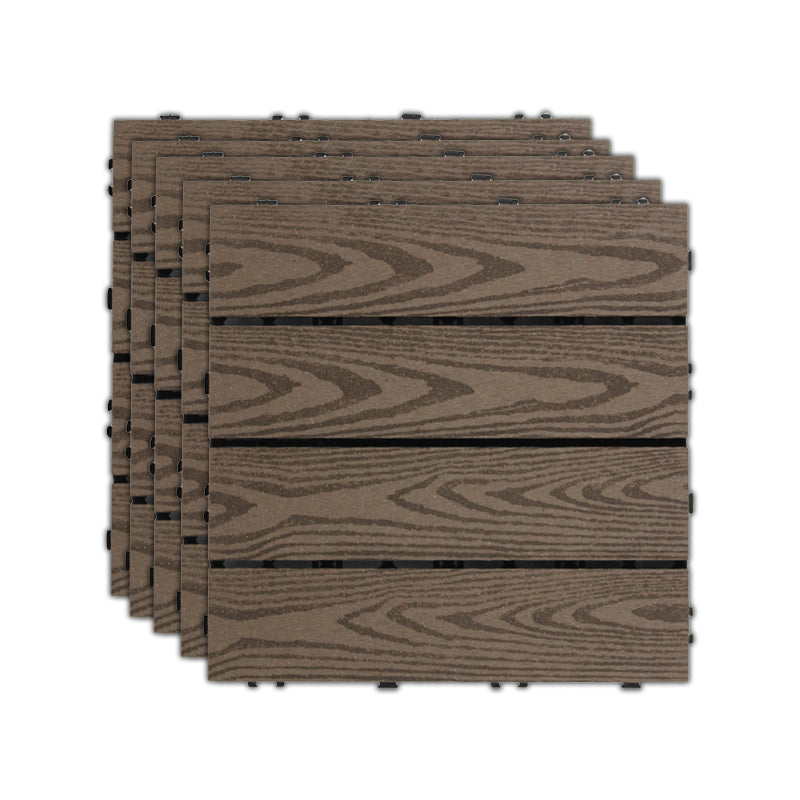 11 Pack 12" X 12" Square Deck/Patio Flooring Tiles Snap Fit for Outdoor Patio Tiles