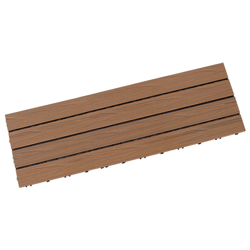 Square Snapping Patio Flooring Tiles Striped Pattern Flooring Tiles