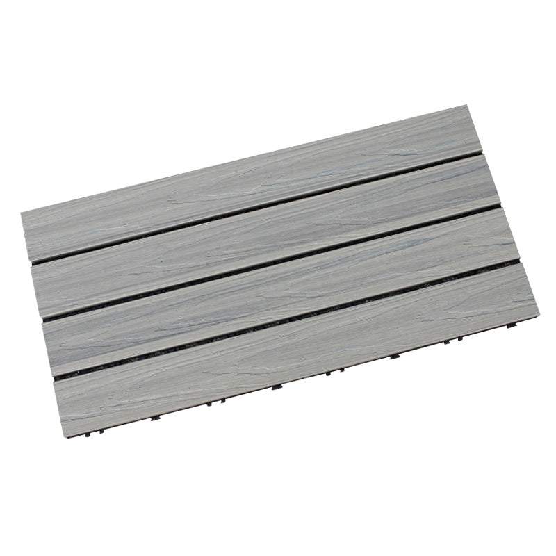 Square Snapping Patio Flooring Tiles Striped Pattern Flooring Tiles