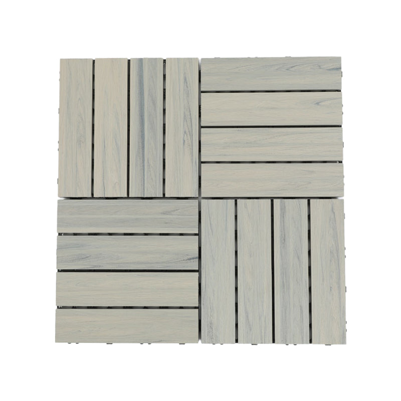 Square Snapping Patio Flooring Tiles Striped Pattern Flooring Tiles