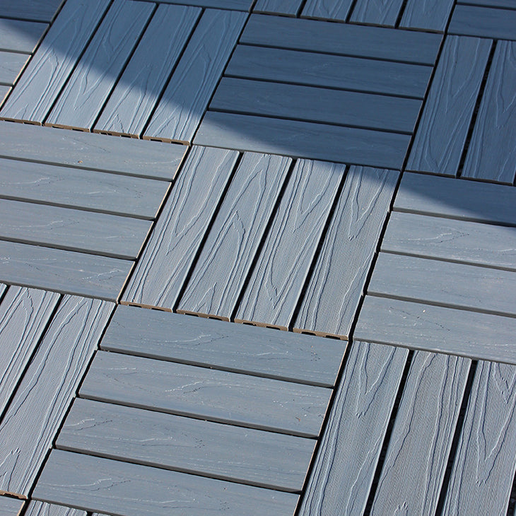Square Snapping Patio Flooring Tiles Striped Pattern Flooring Tiles