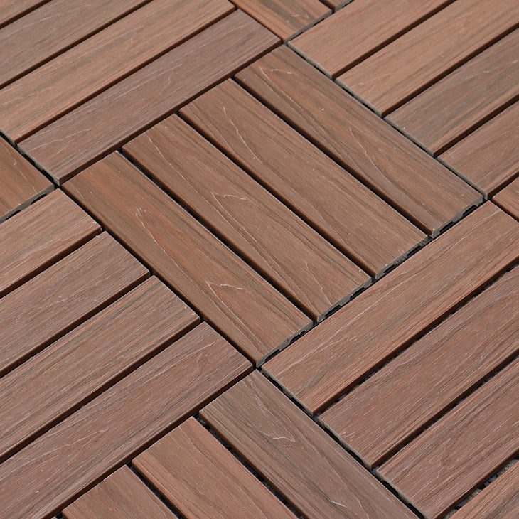 Square Snapping Patio Flooring Tiles Striped Pattern Flooring Tiles